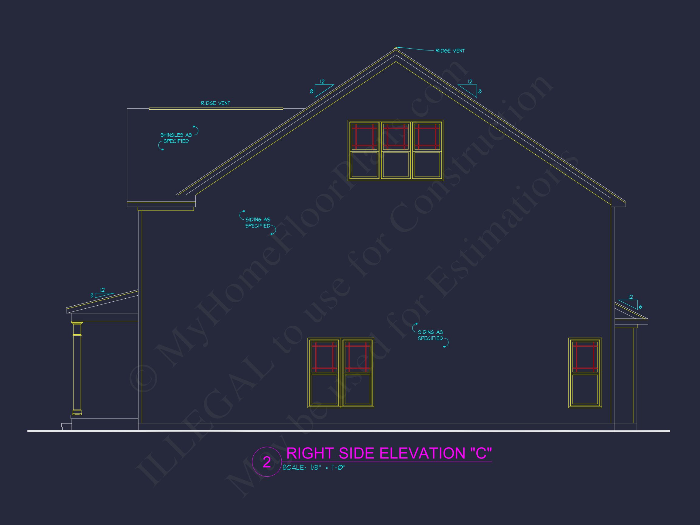 Two-Story house Plan with 4 Bedrooms,2.5 Baths,and Open Floor Plan