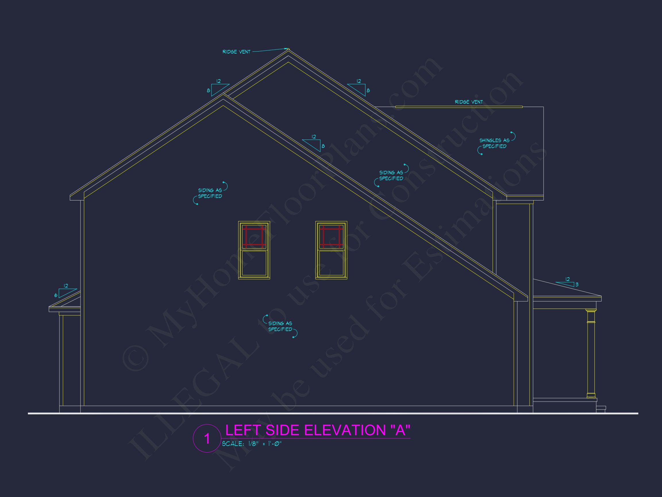 Two-Story house Plan with 4 Bedrooms,2.5 Baths,and Open Floor Plan