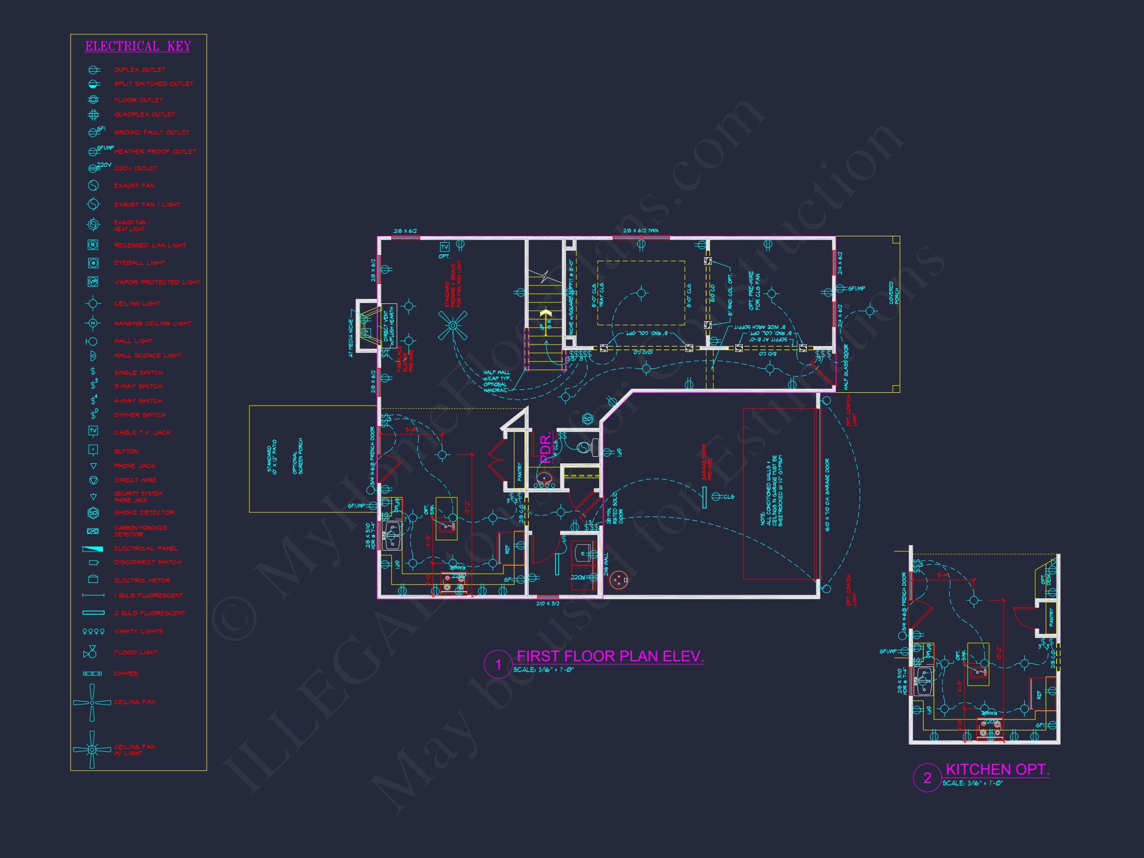 Two-Story house Plan with 4 Bedrooms,2.5 Baths,and Open Floor Plan