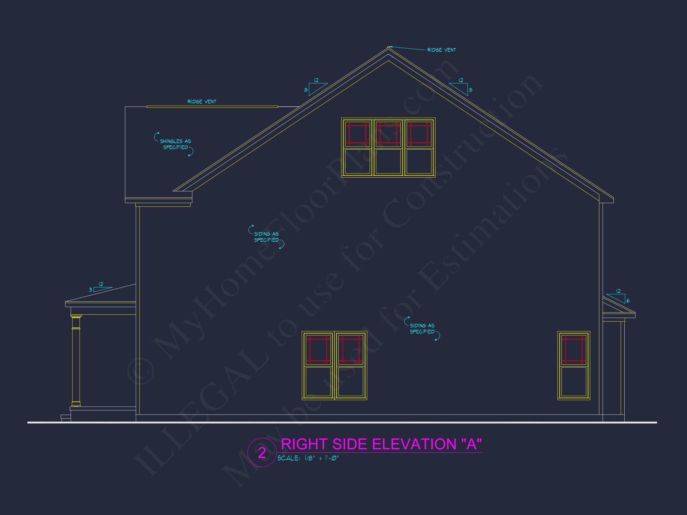 Two-Story house Plan with 4 Bedrooms,2.5 Baths,and Open Floor Plan