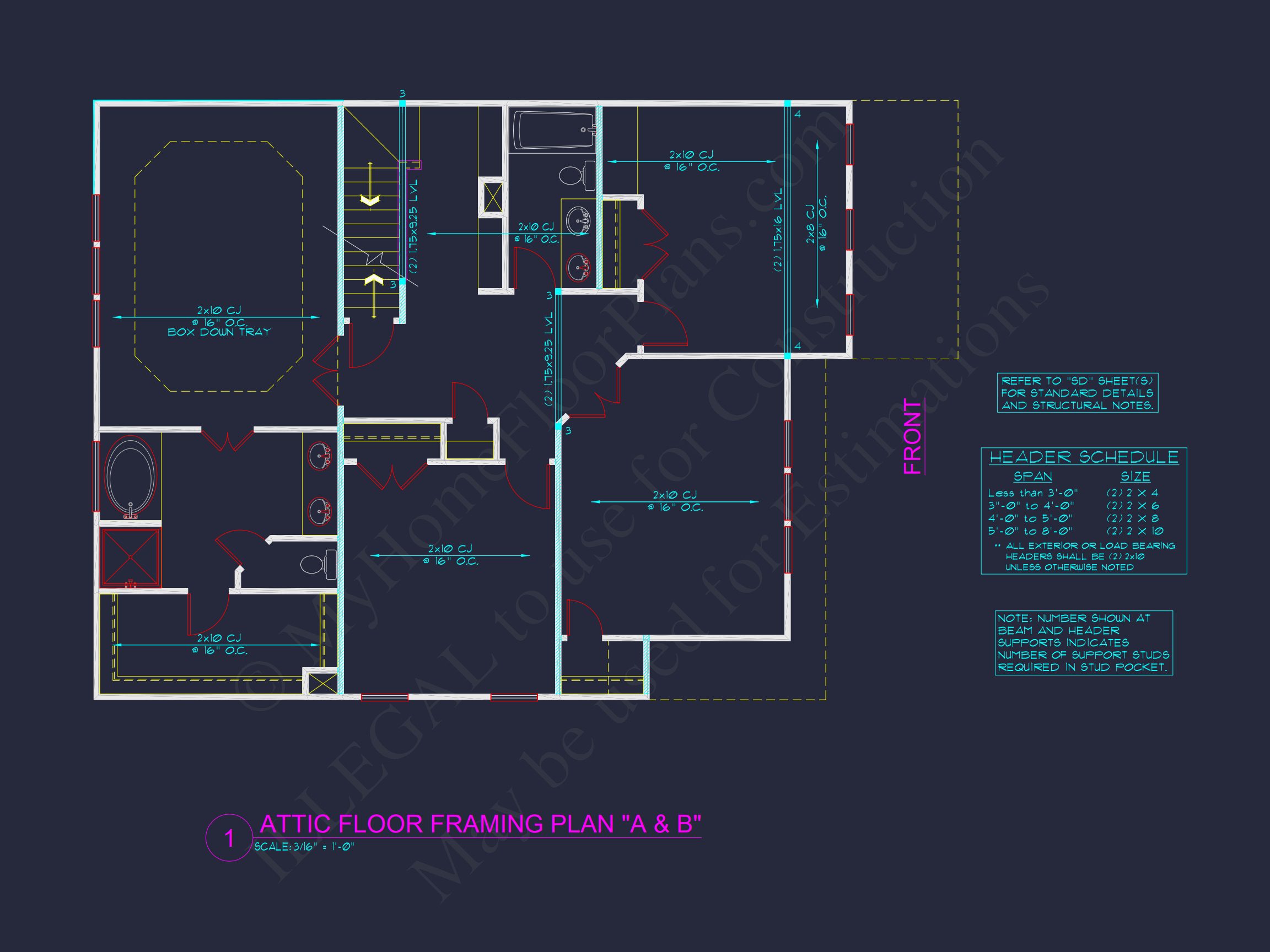 Two-Story house Plan with 4 Bedrooms,2.5 Baths,and Open Floor Plan
