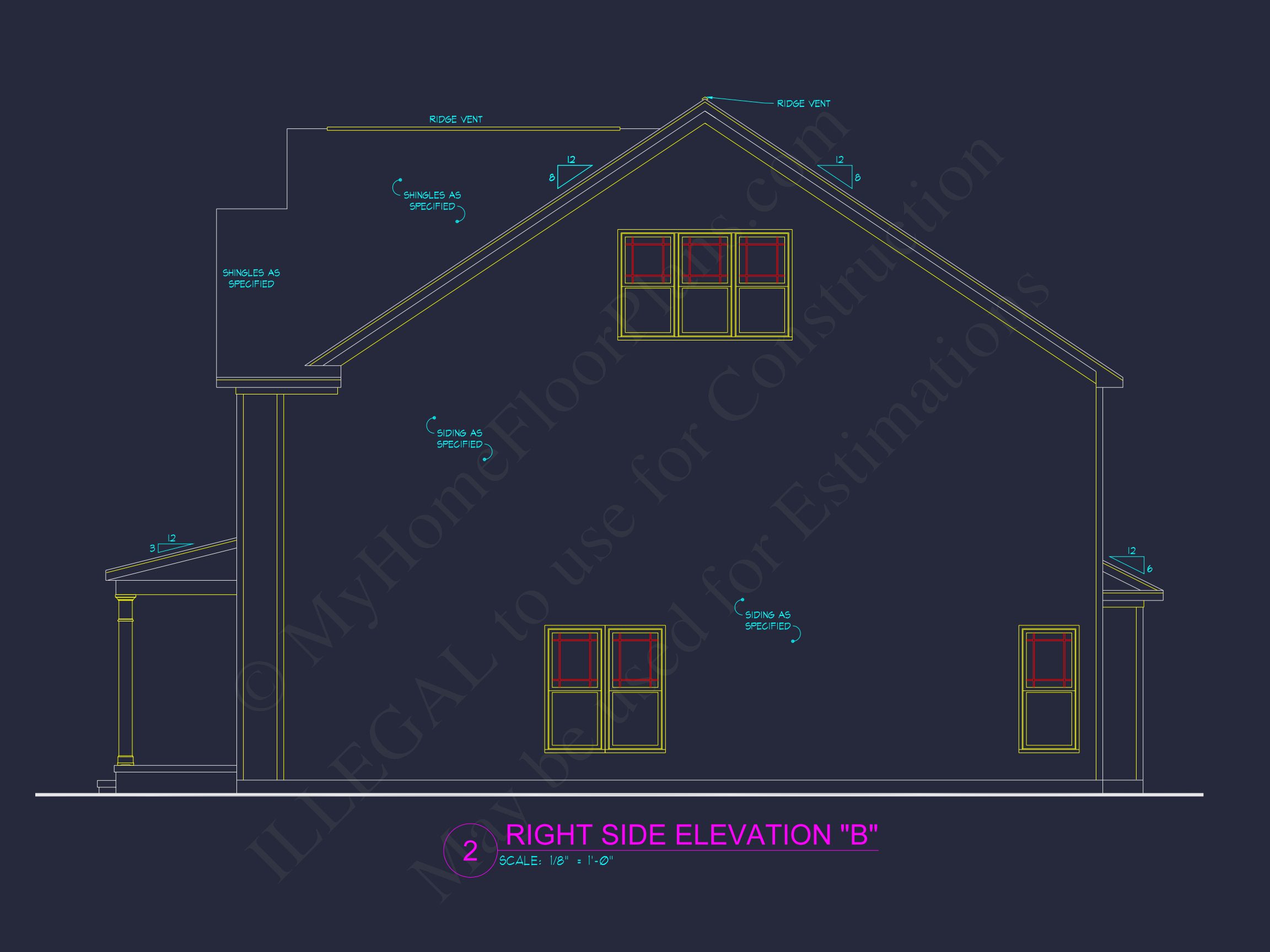 Two-Story house Plan with 4 Bedrooms,2.5 Baths,and Open Floor Plan