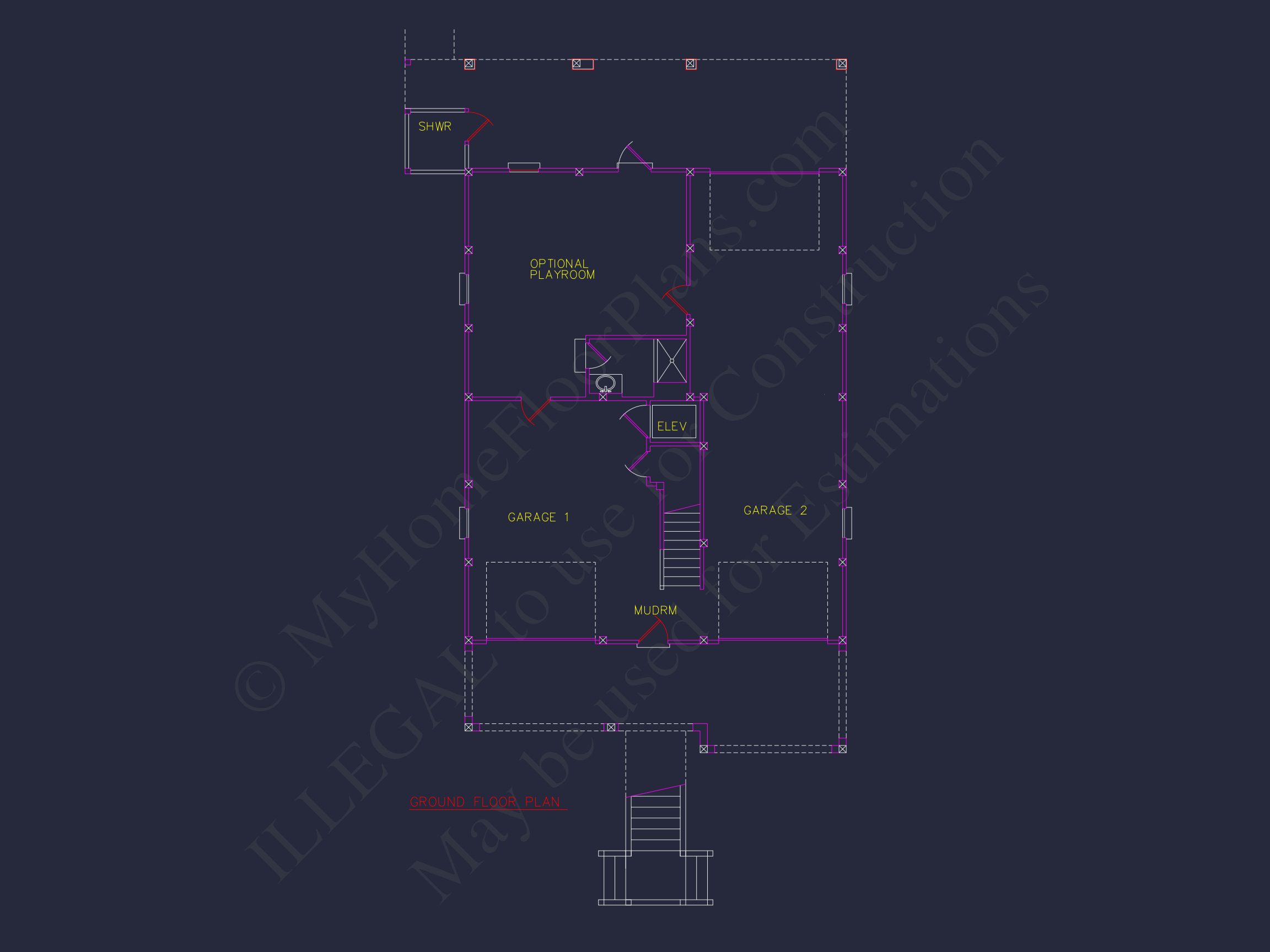 Warm Beach Coastal house Plan with Complete Architectural Designs