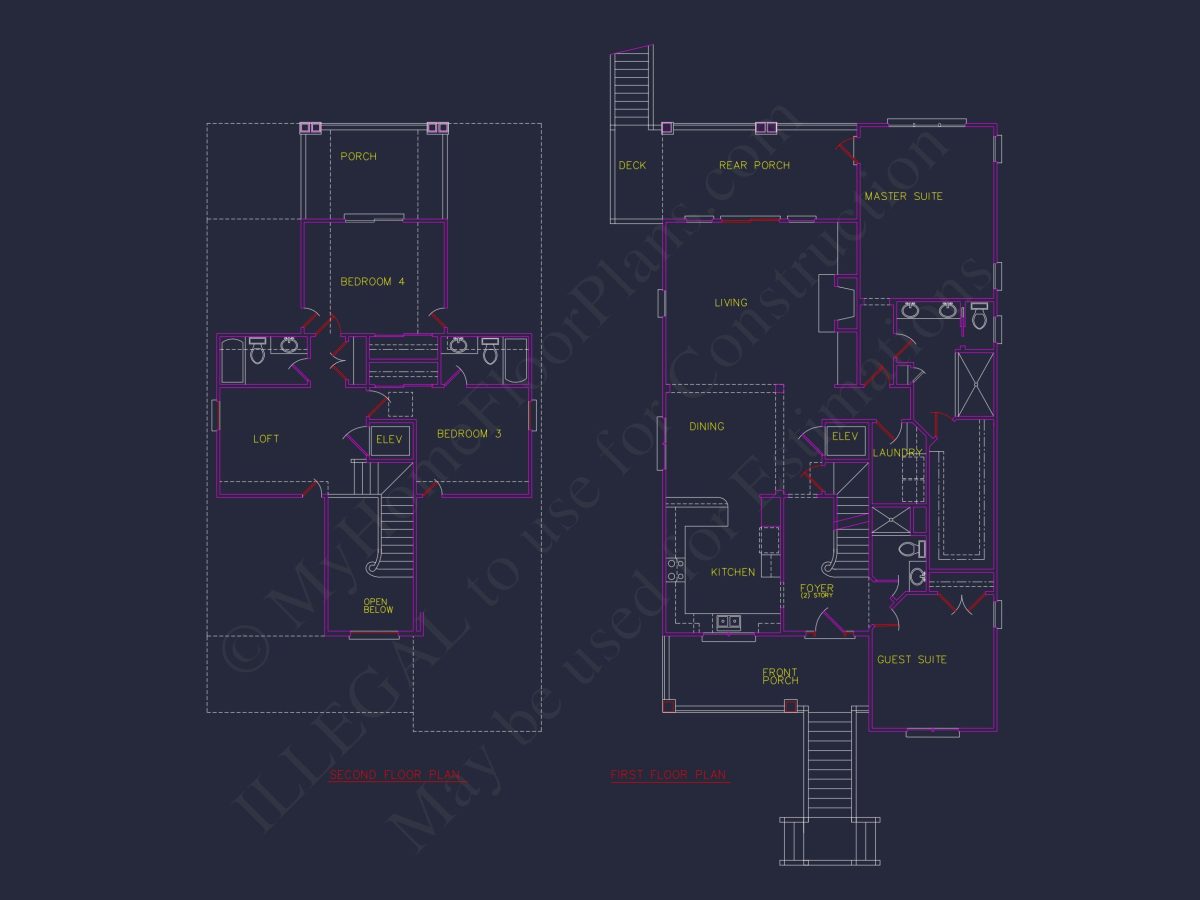 Warm Beach Coastal house Plan with Complete Architectural Designs