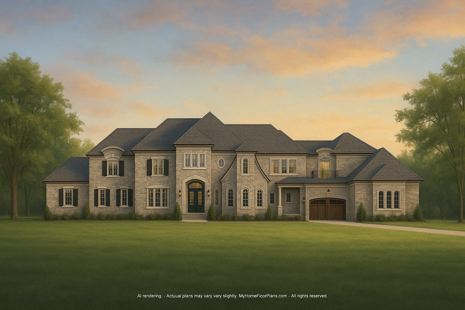 Luxury House Plan with 5 Bedrooms, CAD Designs & Vaulted Ceilings
