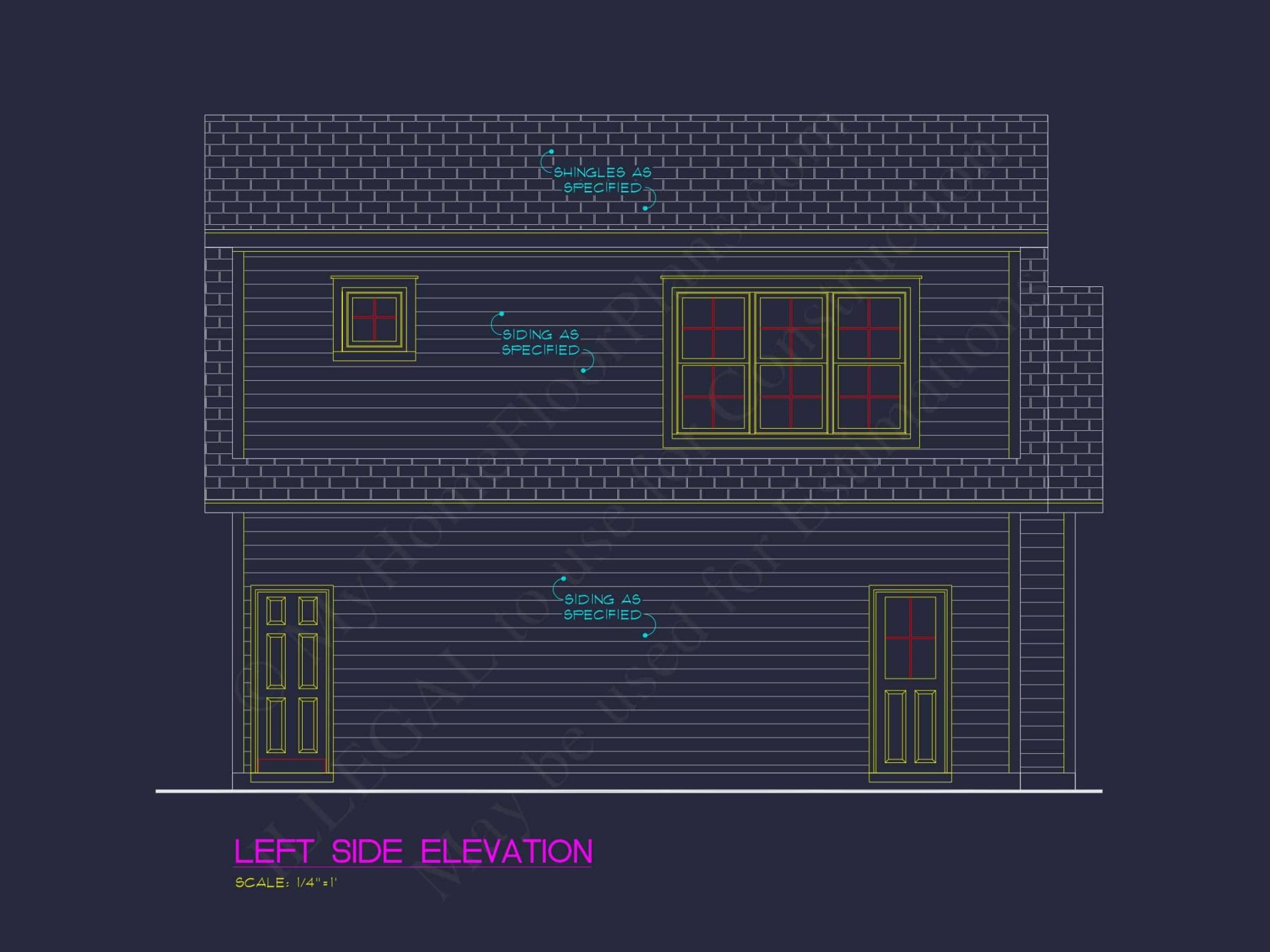 2-Car Garage House Plan with Living Space and CAD Blueprints