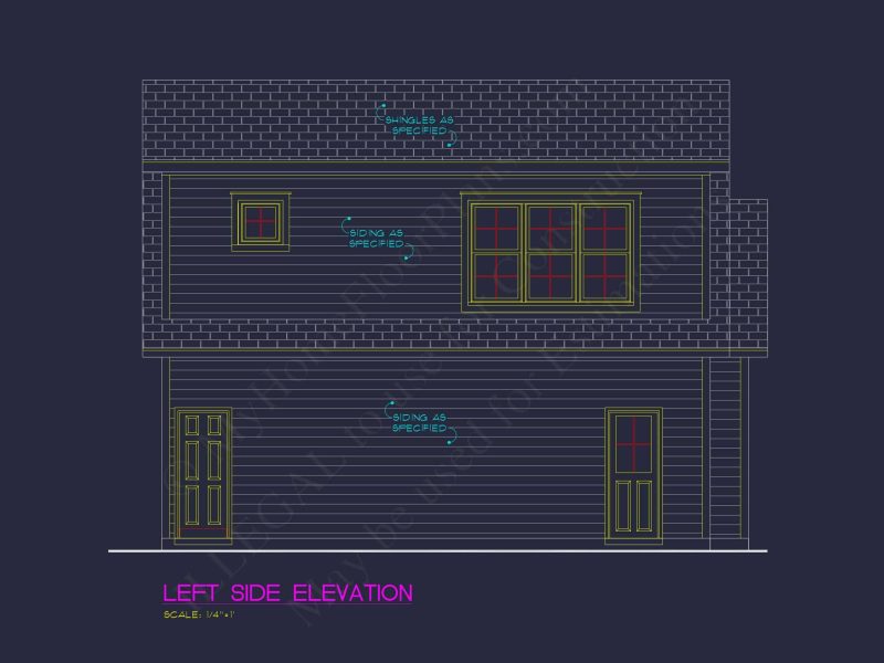2-Car Garage House Plan with Living Space and CAD Blueprints