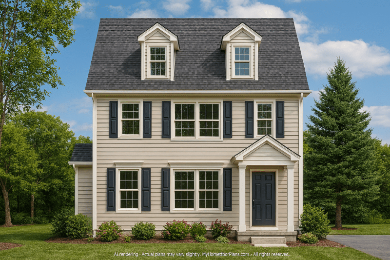 2-Story 3-Bedroom Home Plan with Classic Charm & Patio Access