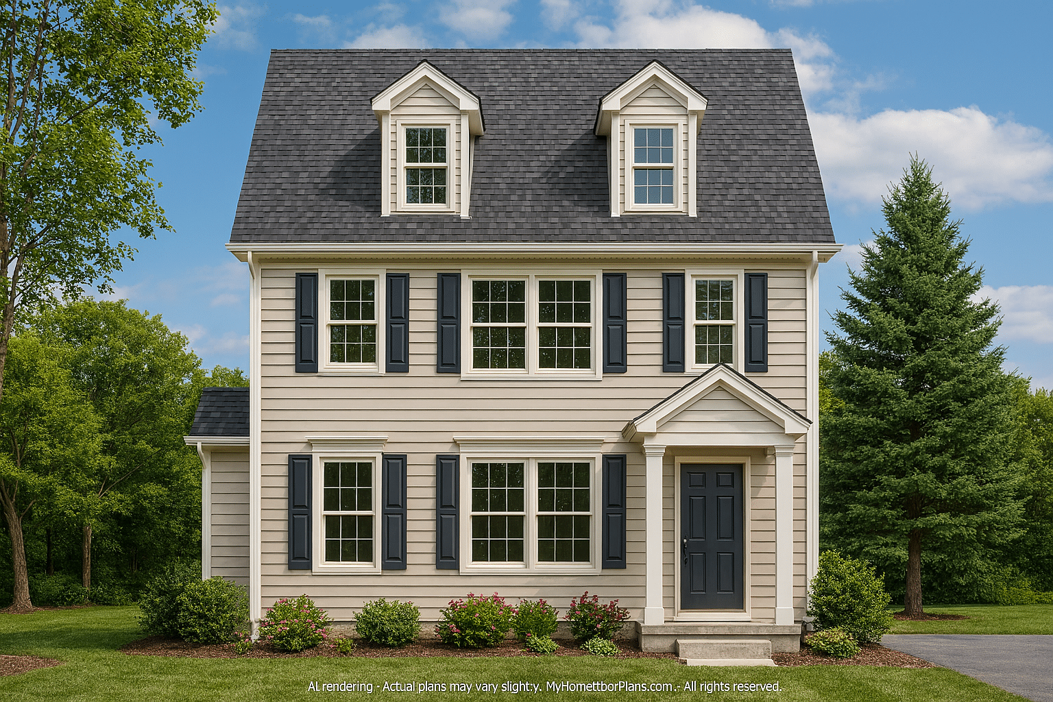 2-Story 3-Bedroom Home Plan with Classic Charm & Patio Access