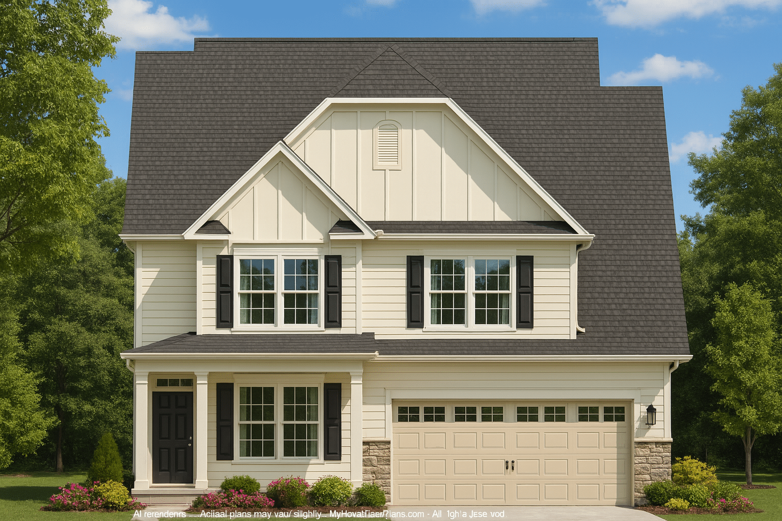 2-Story Craftsman House Plan – 2,525 Sq Ft, 4 Bedrooms, Classic Charm
