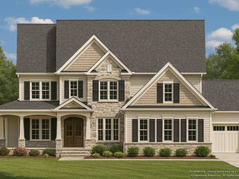 2.5-Story House Floor Plan with CAD & Blueprint Designs