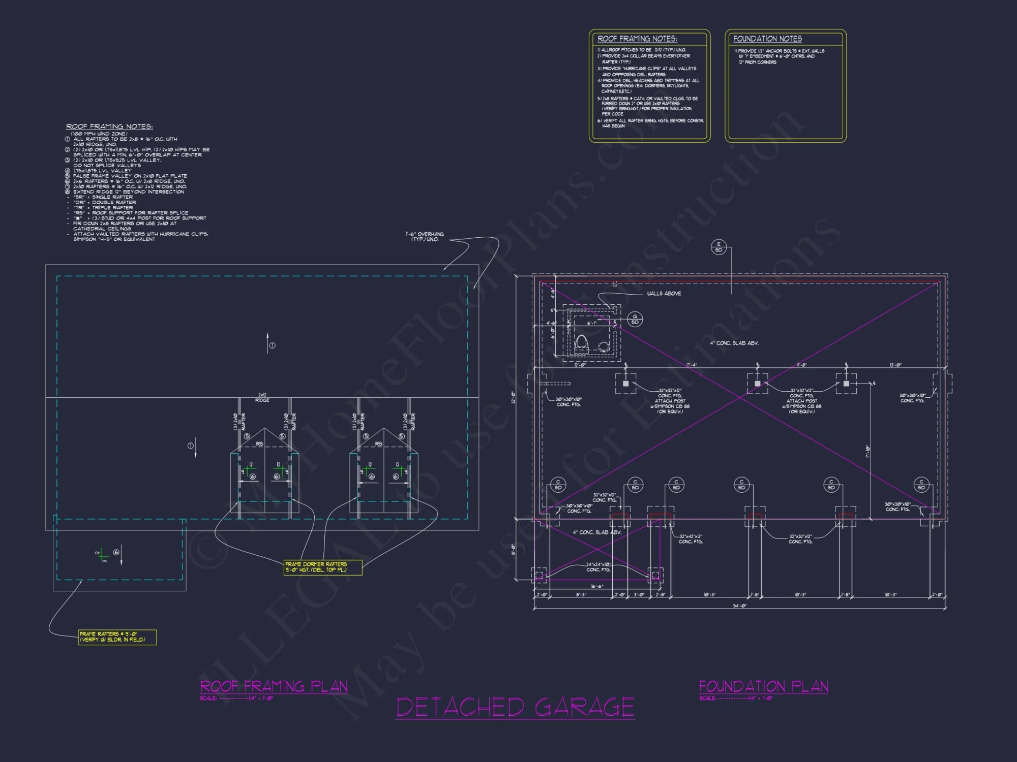 3-Car Garage CAD Home Plans with Living Space & Unique Design