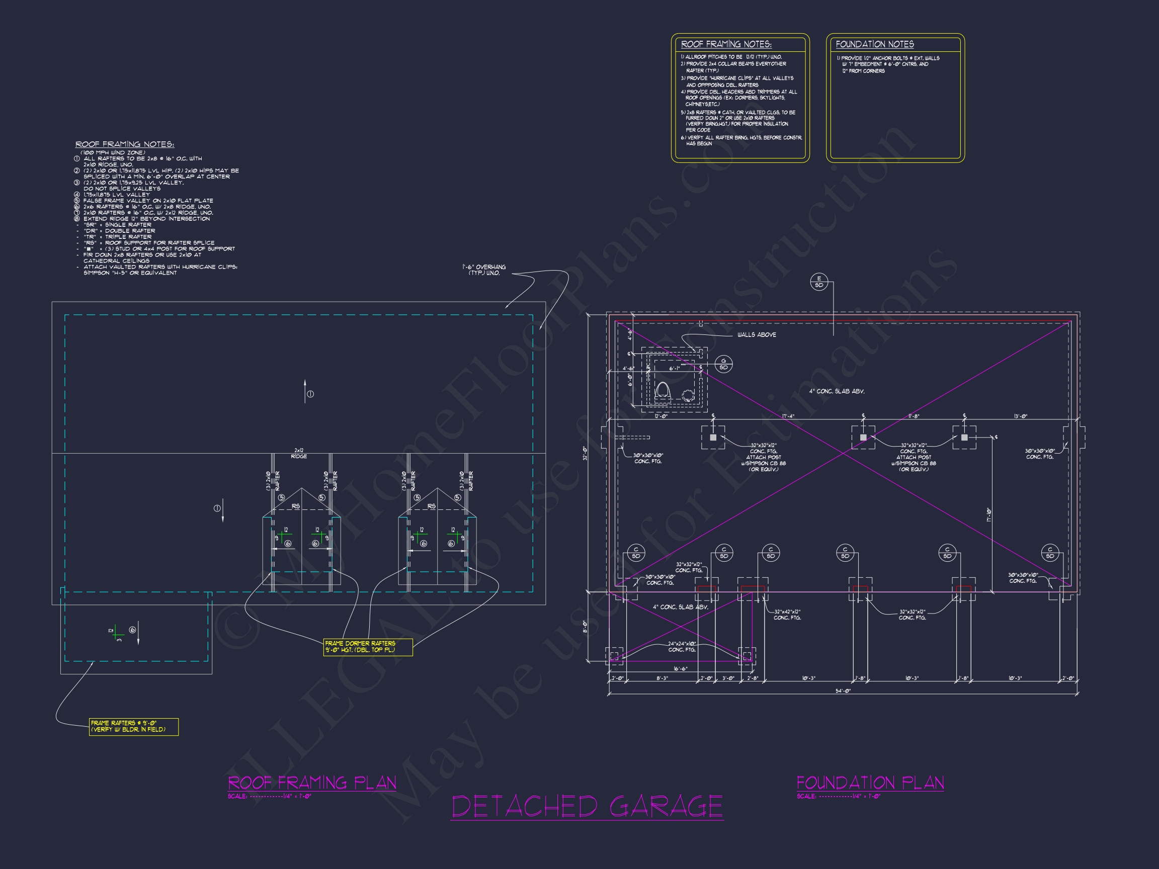 3-Car Garage CAD Home Plans with Living Space & Unique Design