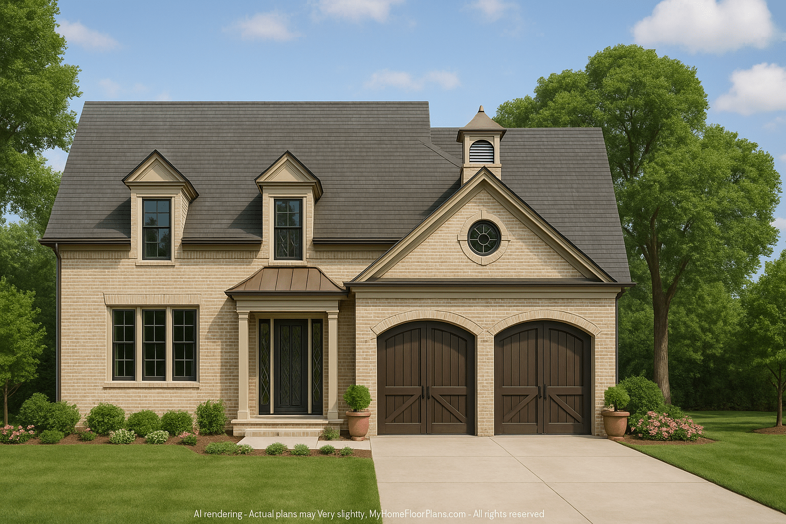 4-Bed, 3-Bath 2-Story Home Plan CAD Blueprint & Floor Plan