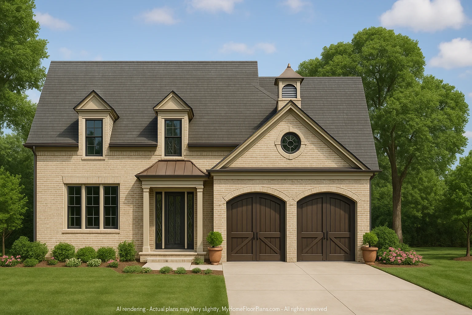 4-Bed, 3-Bath 2-Story Home Plan CAD Blueprint & Floor Plan