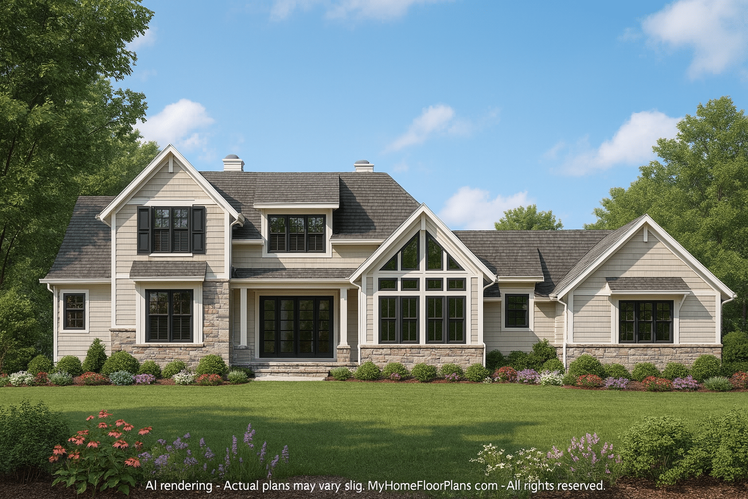 4-Bedroom Modern Craftsman Home Plan With Stunning Designs