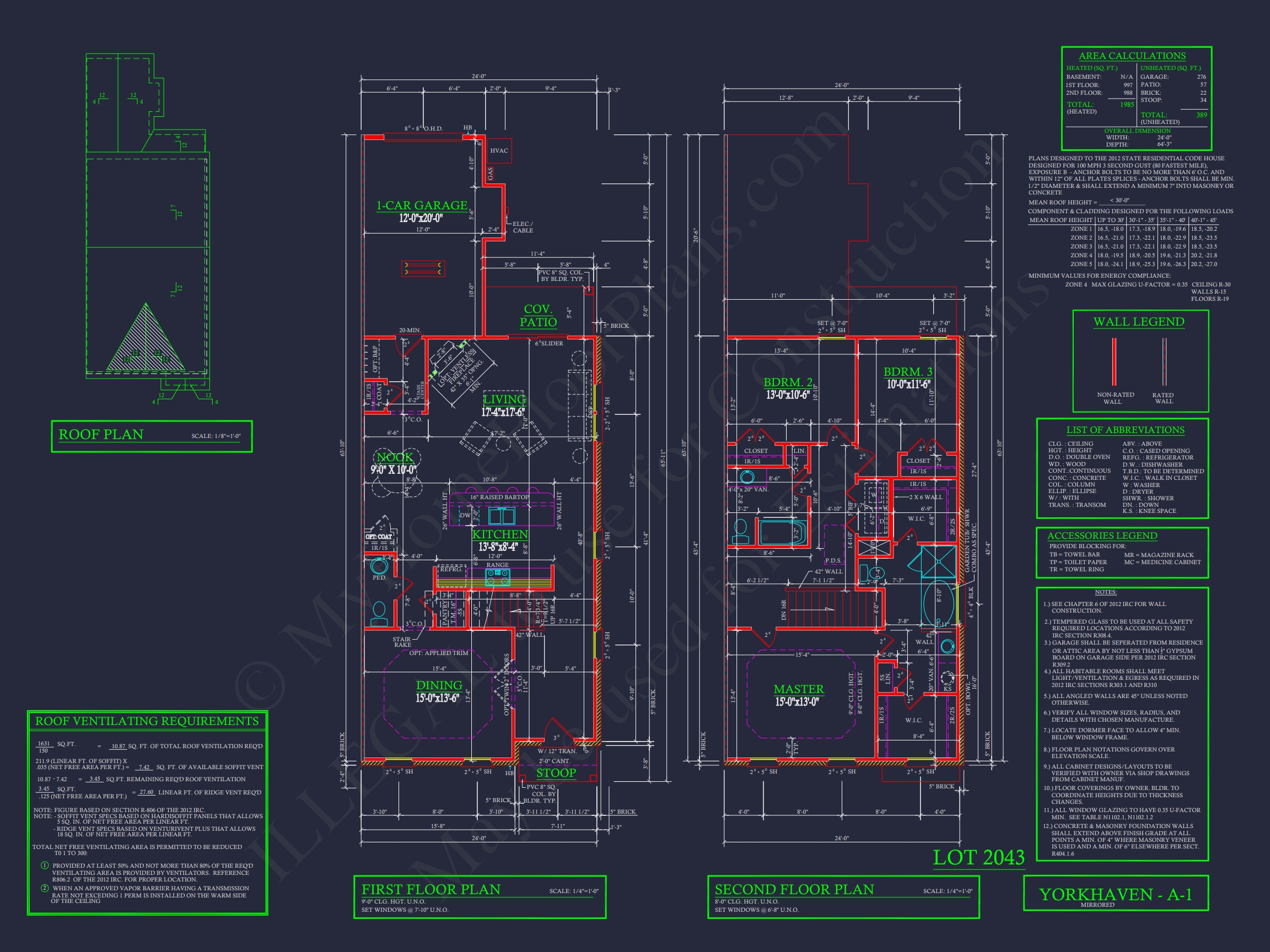 4-Unit Modern Townhome Floor Plan with CAD Designs and Blueprints