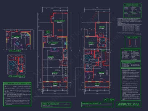 4-Unit Modern Townhome Floor Plan with CAD Designs and Blueprints