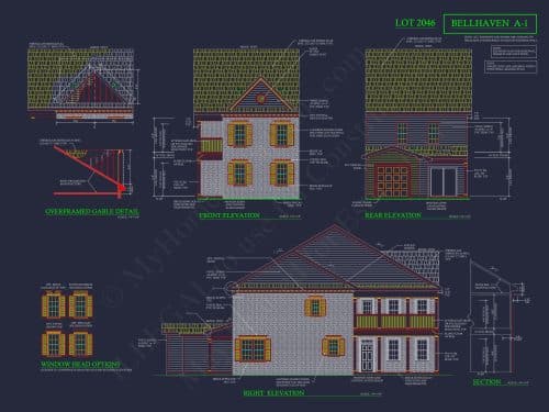 4-Unit Modern Townhome Floor Plan with CAD Designs and Blueprints