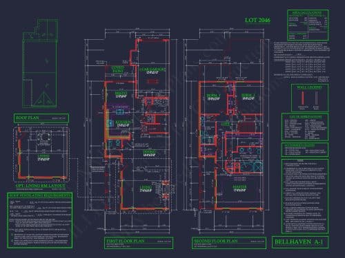 4-Unit Modern Townhome Floor Plan with CAD Designs and Blueprints