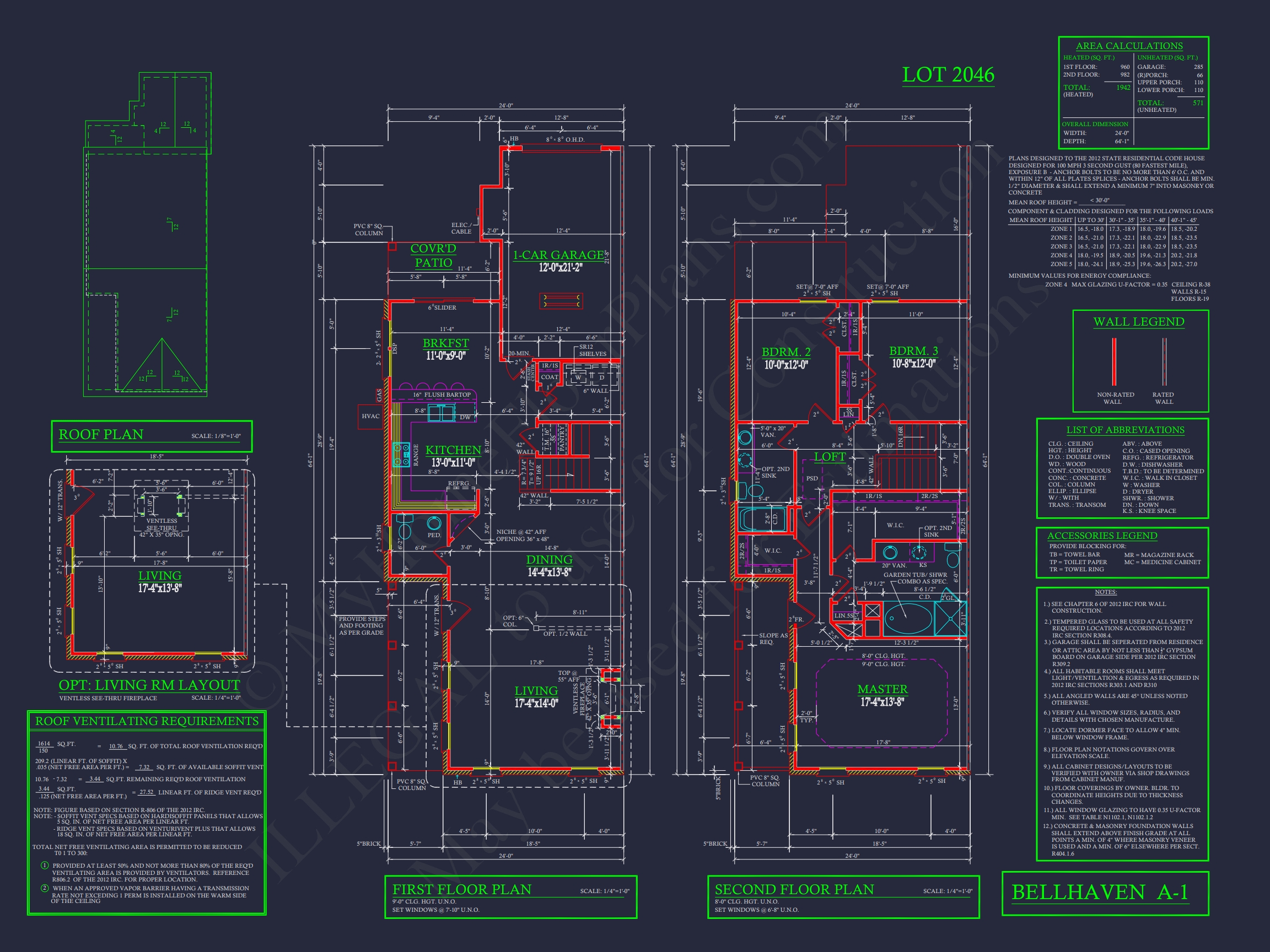 4-Unit Modern Townhome Floor Plan with CAD Designs and Blueprints