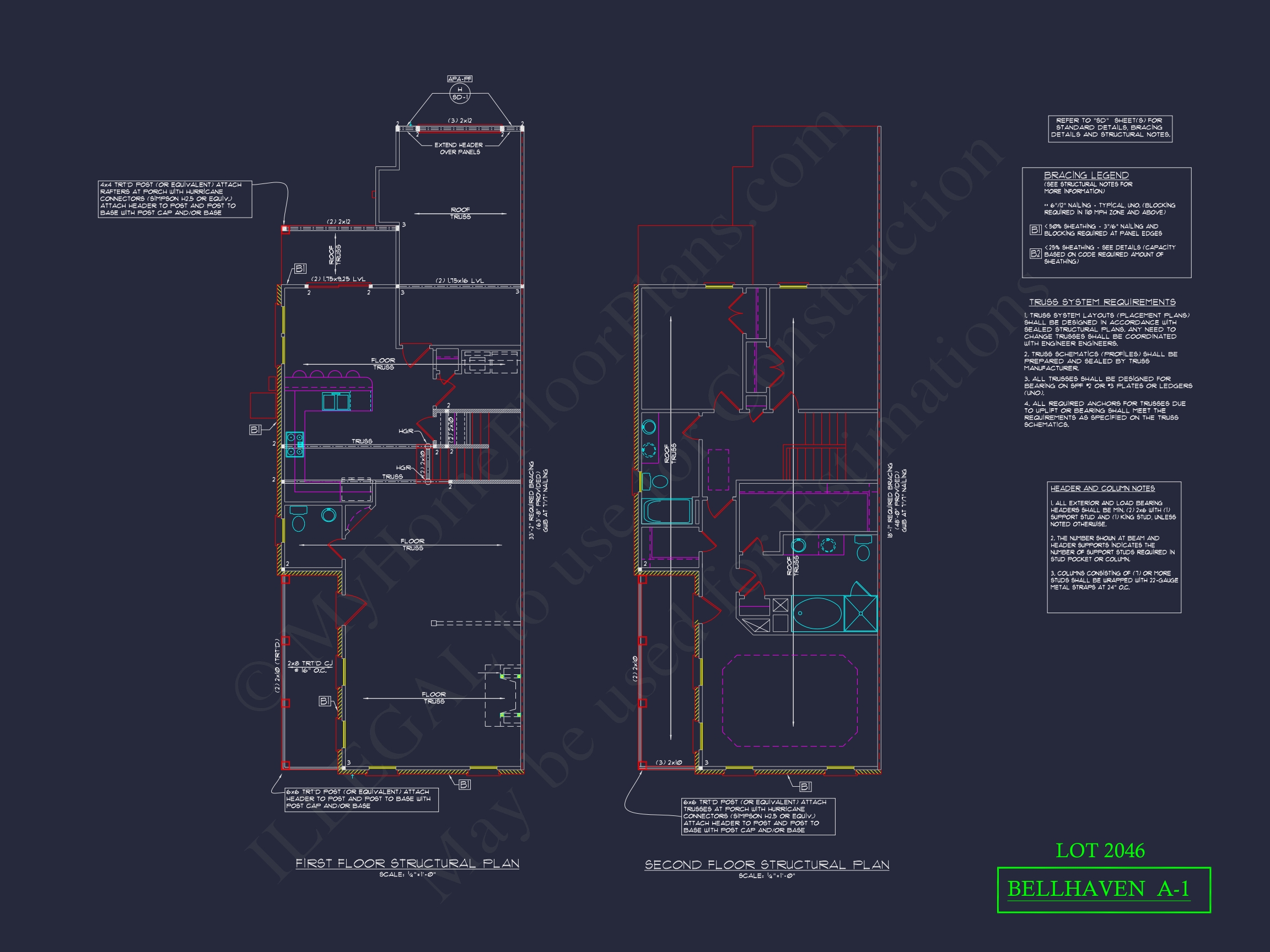 4-Unit Modern Townhome Floor Plan with CAD Designs and Blueprints