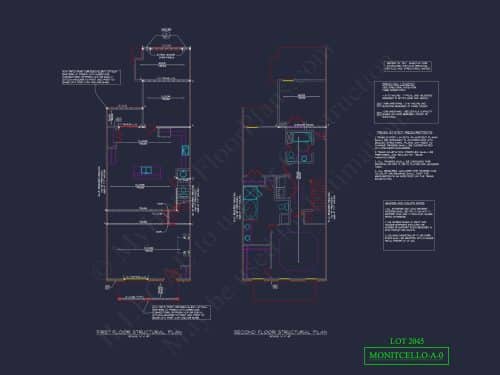 4-Unit Modern Townhome Floor Plan with CAD Designs and Blueprints