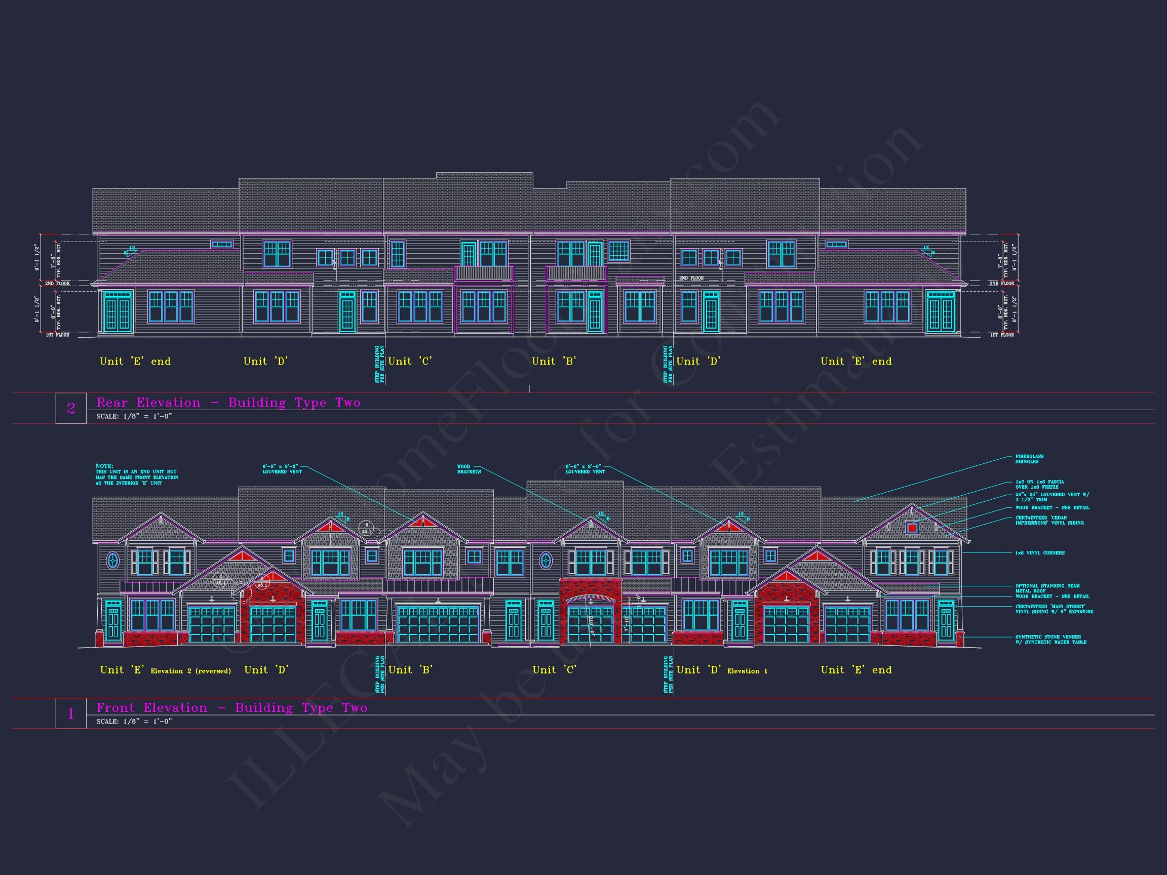 6-Unit Townhome Floor Plan with CAD Designs & Modern Features (2)