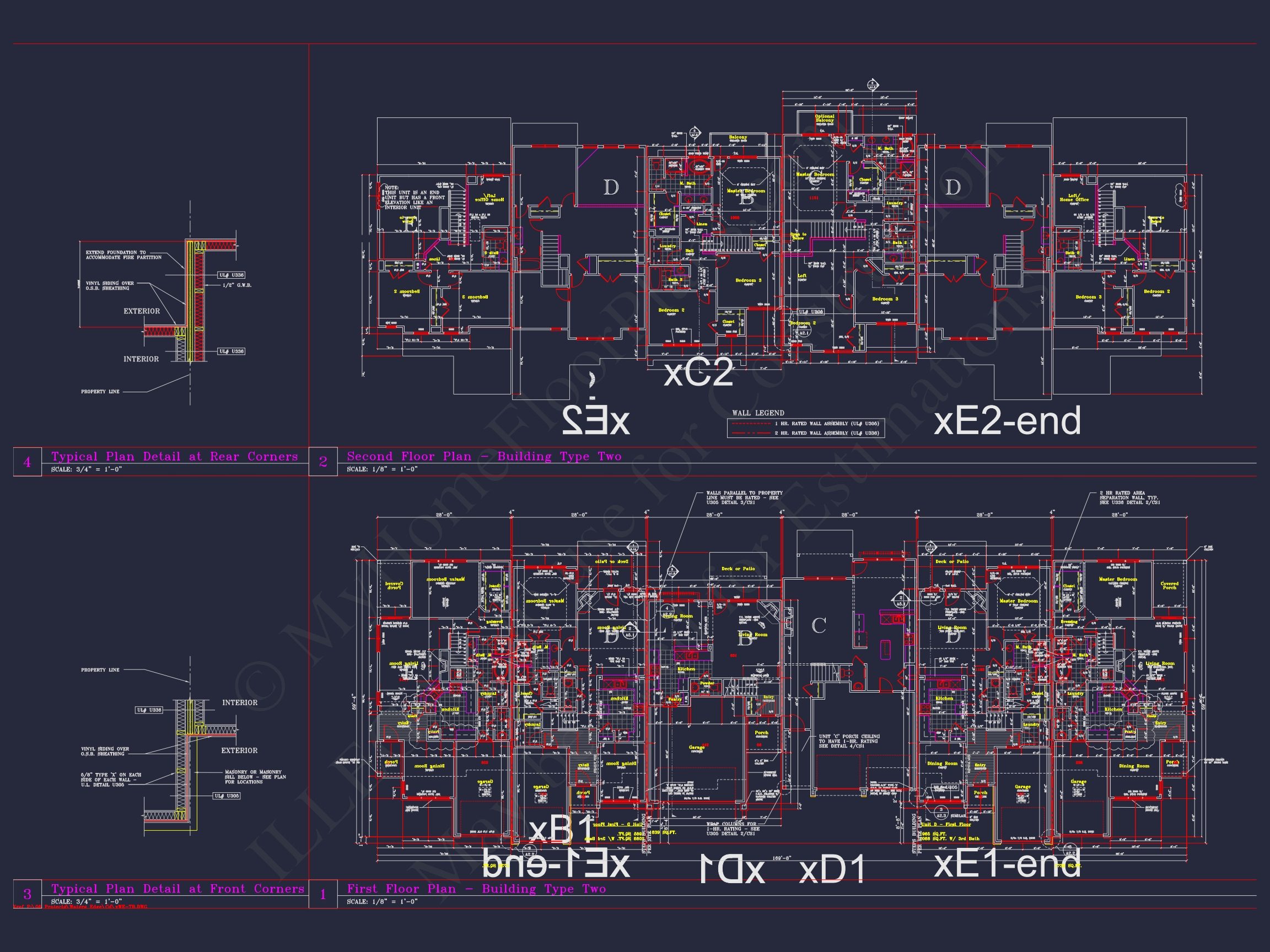 6-Unit Townhome Floor Plan with CAD Designs & Modern Features (4)