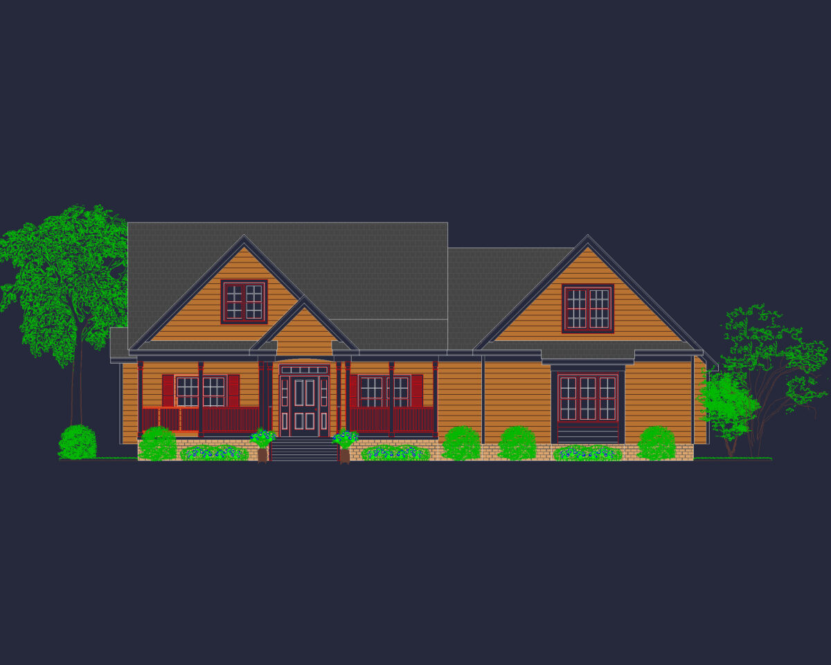 Craftsman Home Plan – Detailed Floor Plan & CAD Designs