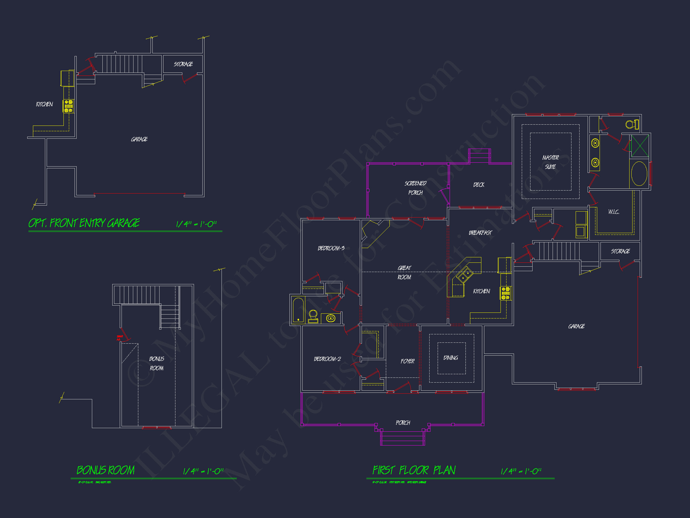 Craftsman Home Plan – Detailed Floor Plan & CAD Designs