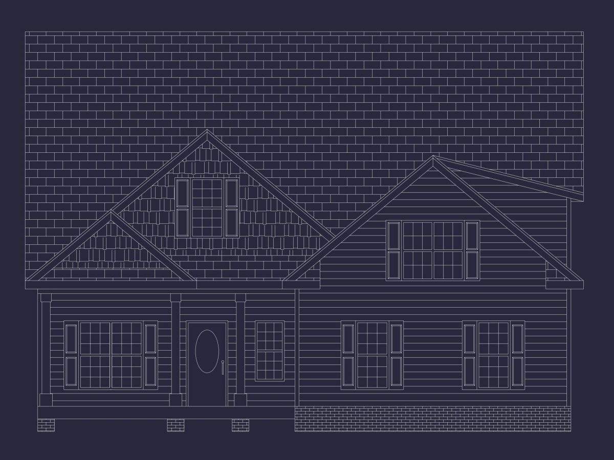 Craftsman Home Plan with 1.5 Stories, CAD Blueprints & Modern Design