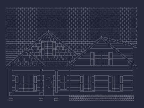 Craftsman Home Plan with 1.5 Stories, CAD Blueprints & Modern Design