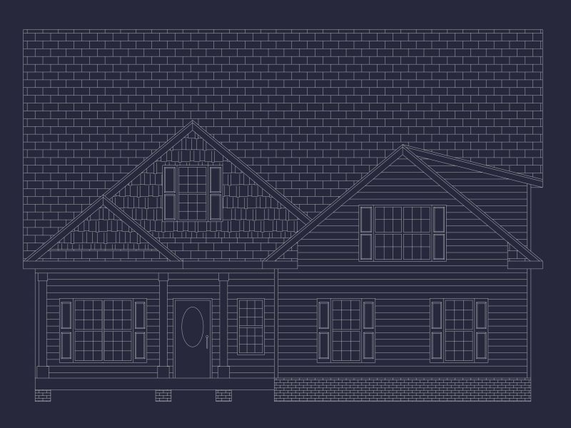 Craftsman Home Plan with 1.5 Stories, CAD Blueprints & Modern Design
