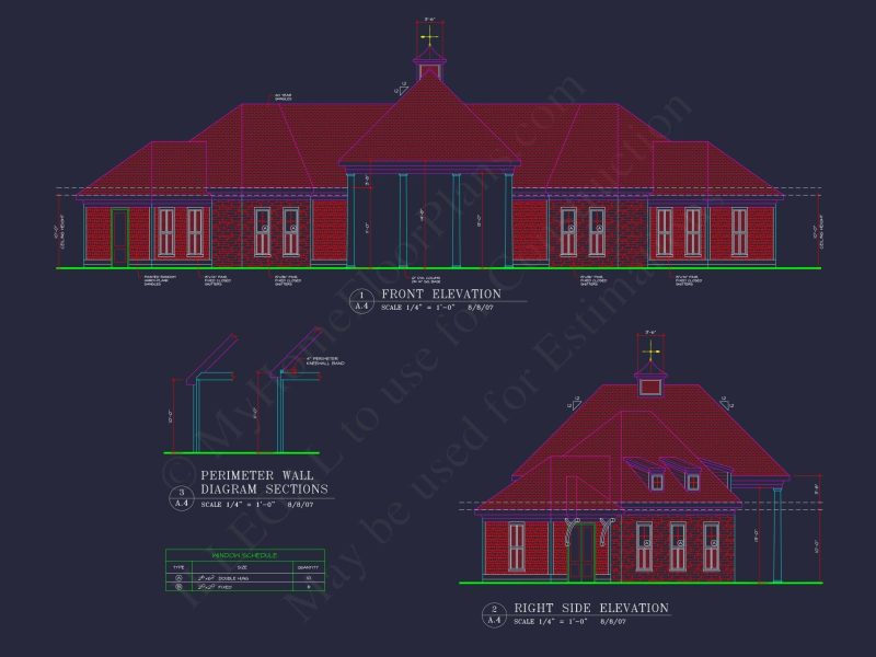 94' Wide Clubhouse Floor Plan – Architectural CAD Blueprints