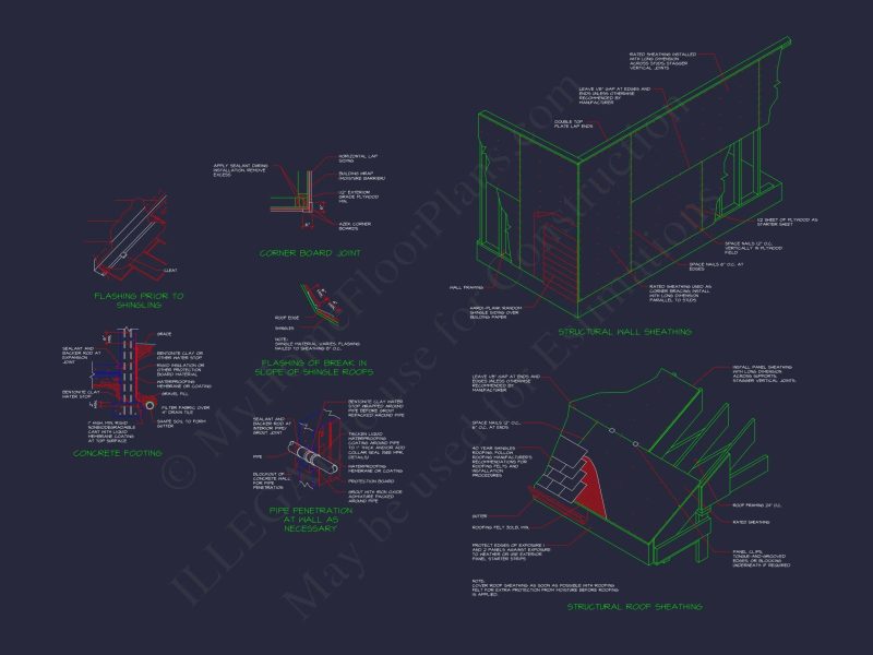 94' Wide Clubhouse Floor Plan – Architectural CAD Blueprints