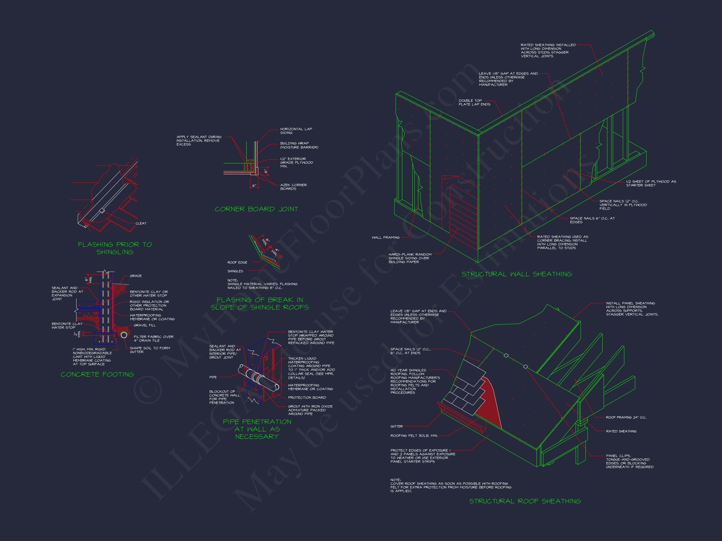 94' Wide Clubhouse Floor Plan – Architectural CAD Blueprints
