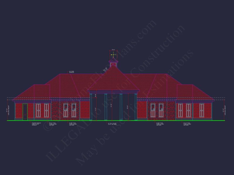 94' Wide Clubhouse Floor Plan – Architectural CAD Blueprints