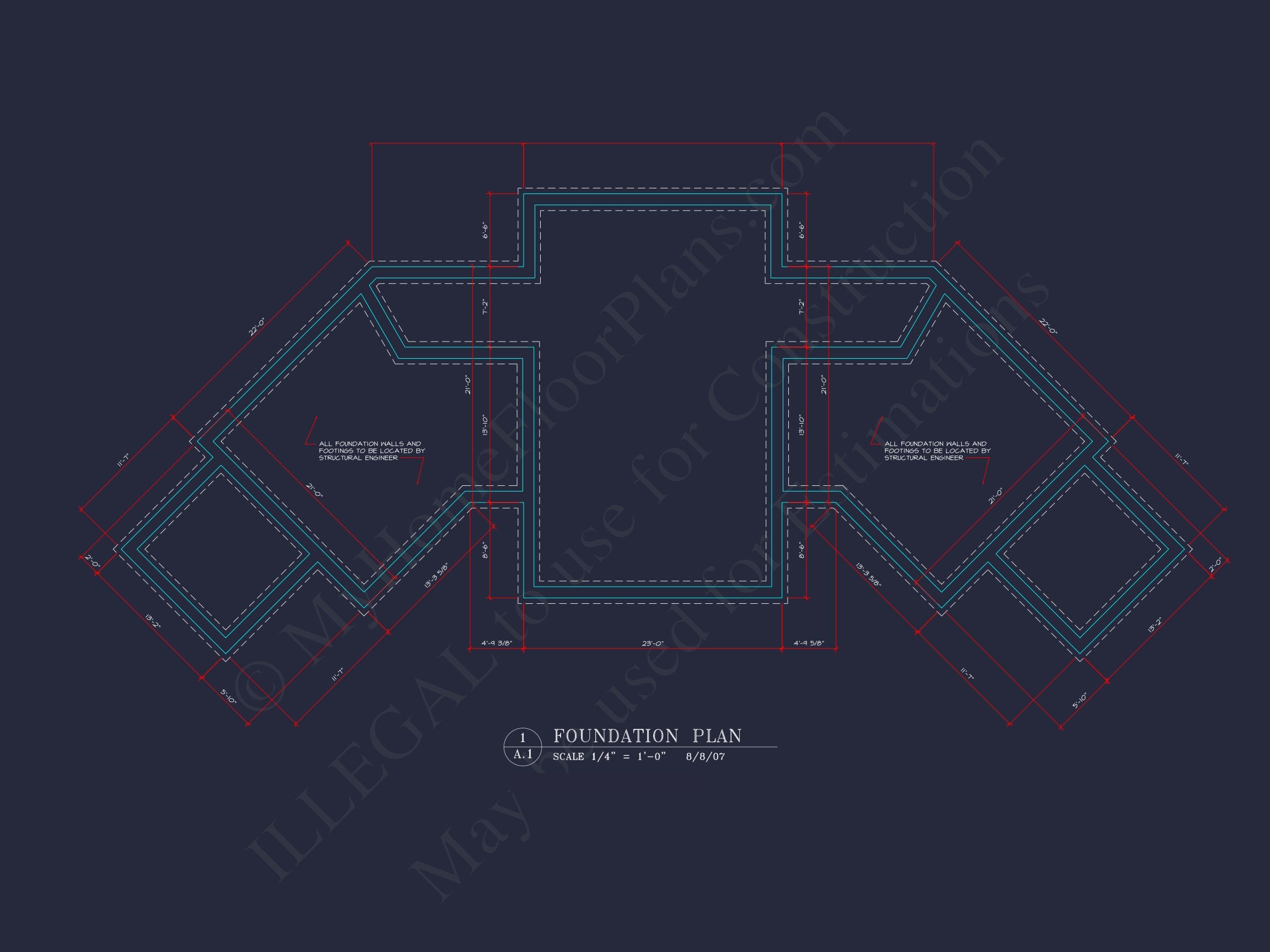 94' Wide Clubhouse Floor Plan – Architectural CAD Blueprints