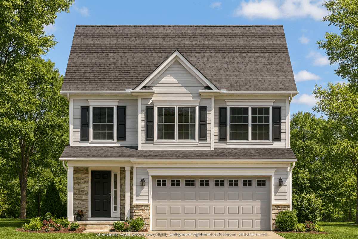 Affordable 2-Story Home Plan with Modern Suburban Designs