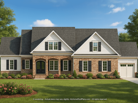 Architectural Home Designs 2-Story 5-Bed CAD Floor Plan