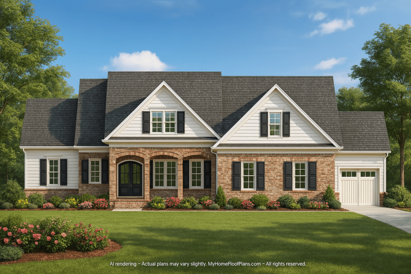 Architectural Home Designs 2-Story 5-Bed CAD Floor Plan