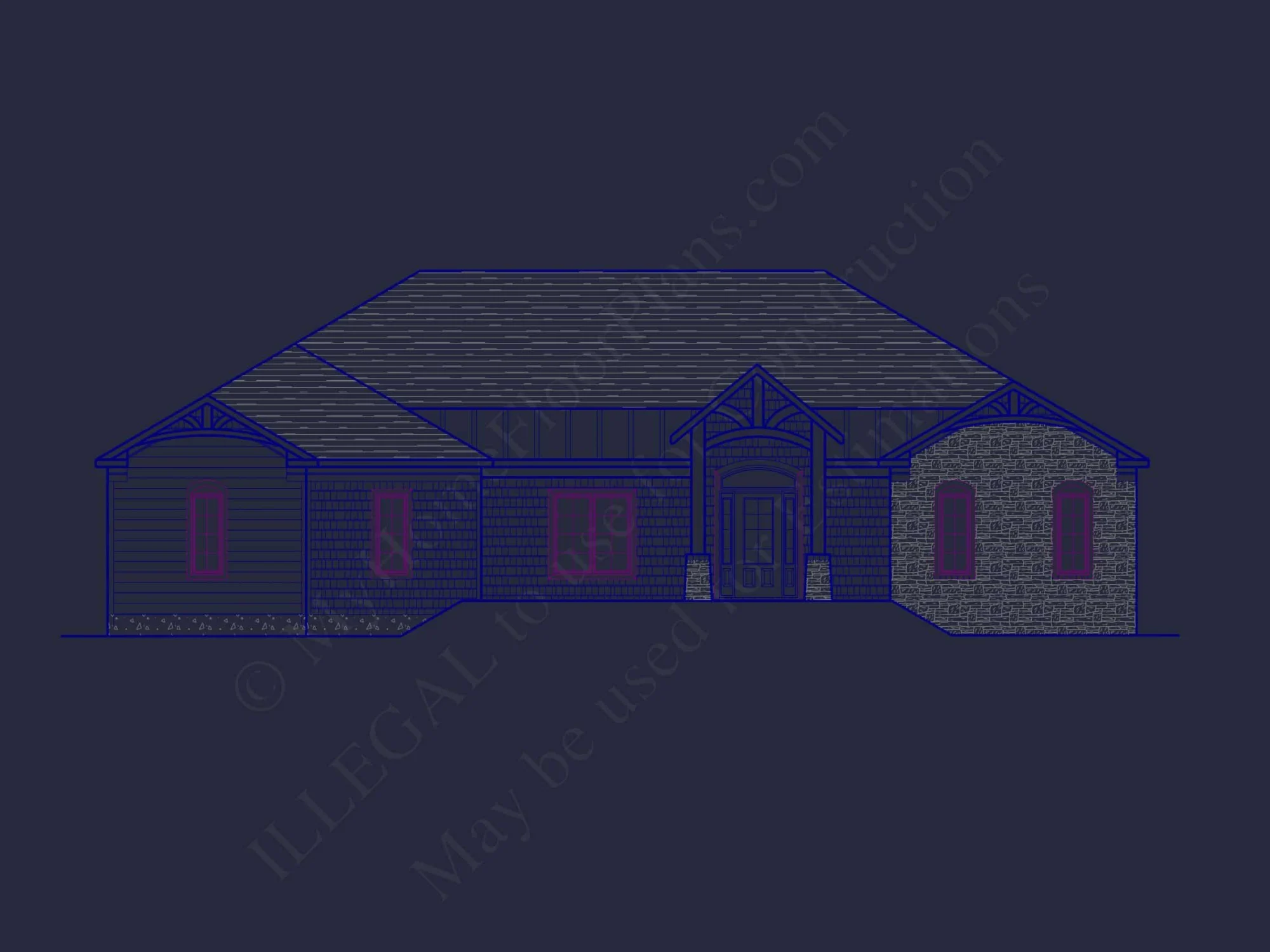 Architectural-Home-Floor-Plan-with-CAD-Designs-and-Blueprint