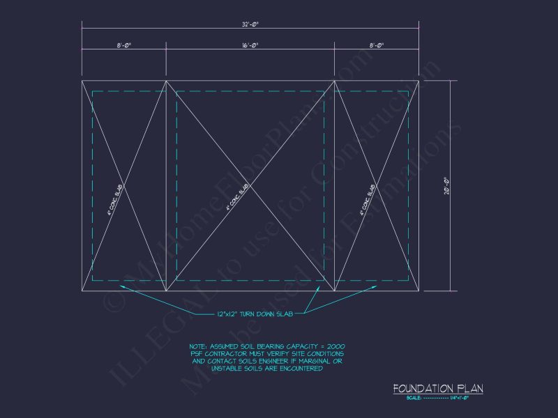 Barn Shed house Plan with Detailed CAD Floor Plan Blueprint