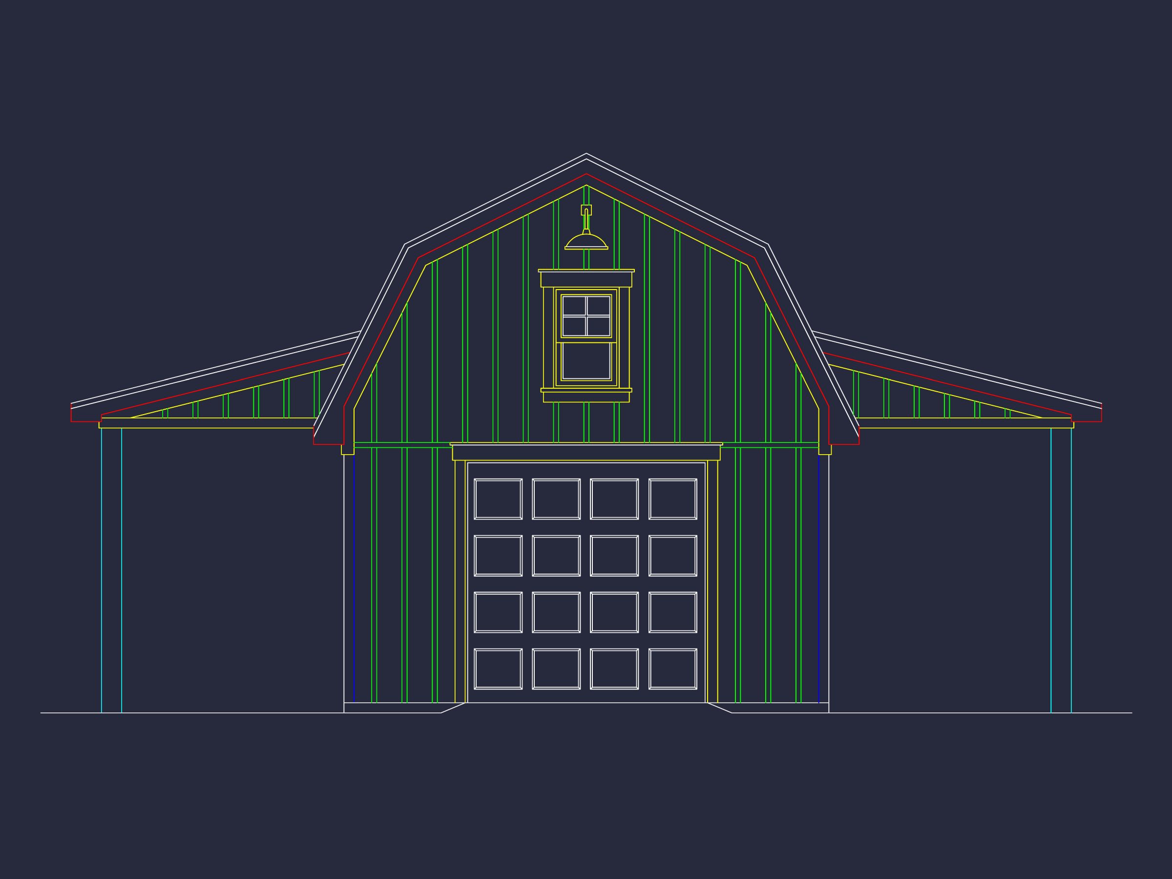 Barn Shed house Plan with Detailed CAD Floor Plan Blueprint (8)