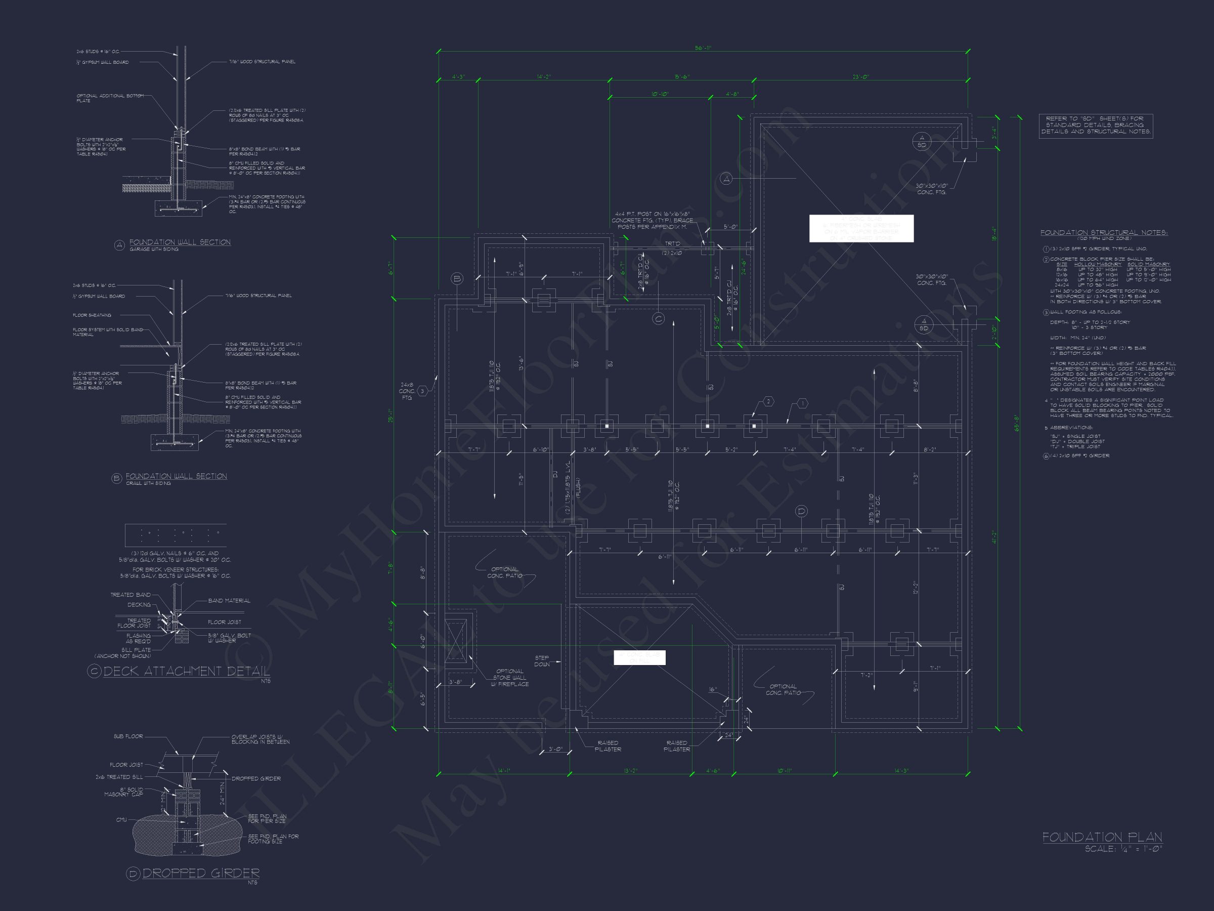 Beautiful 1-Story House Plan with Vaulted Ceilings & CAD Files