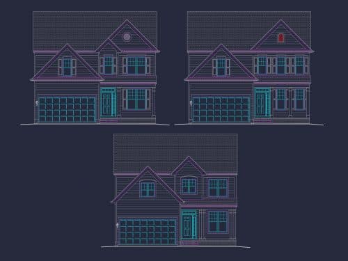 Beautiful 2-Story House Plan with 4 Bedrooms, 2.5 Baths, and CAD Designs