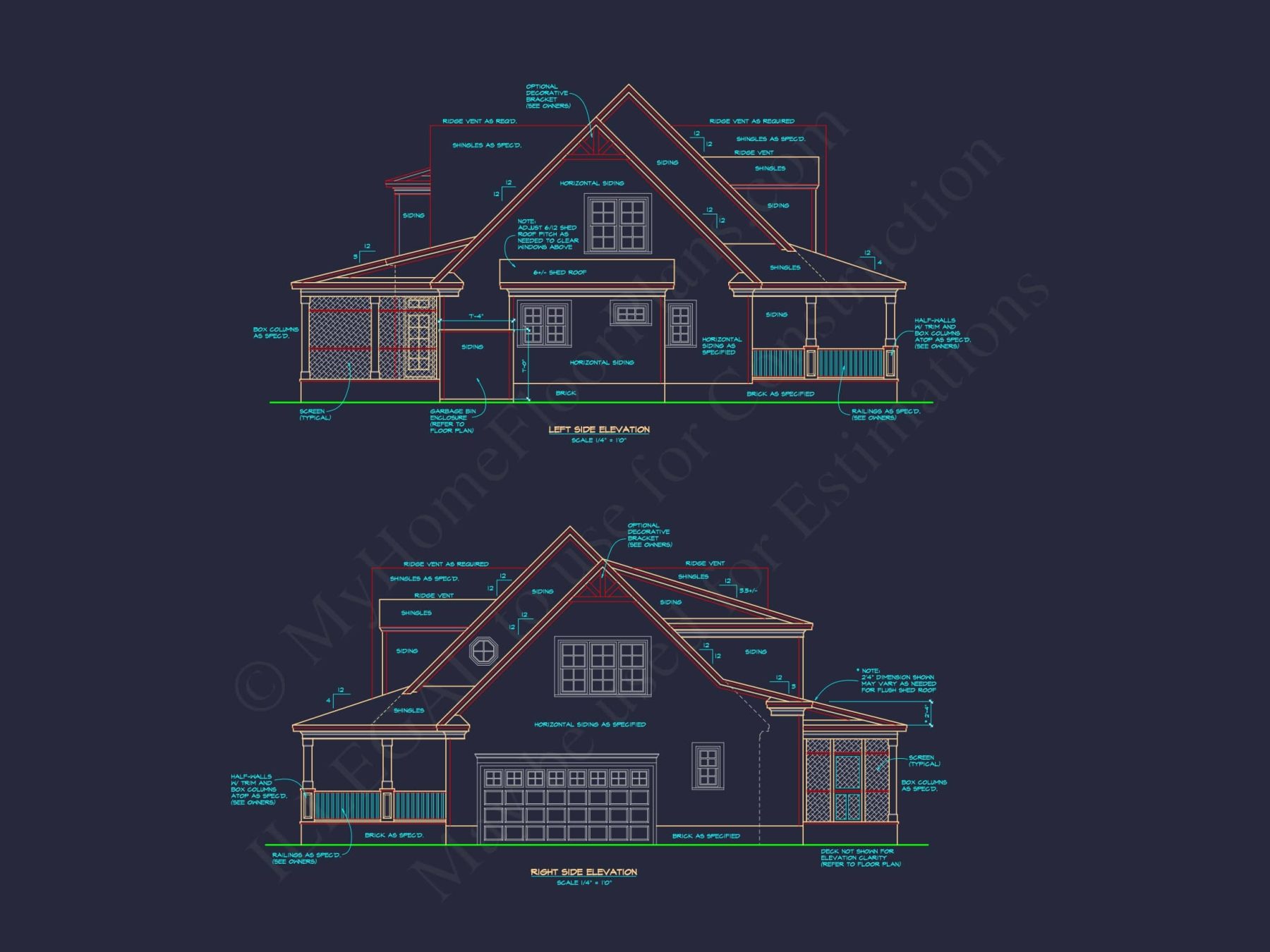 Beautiful 2-Story House Plan with Craftsman Blueprint