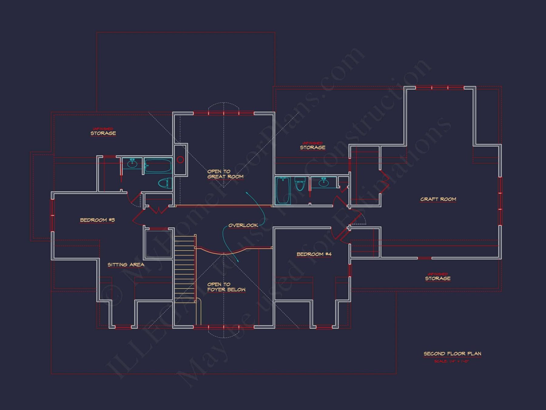 Beautiful 2-Story House Plan with Craftsman Blueprint