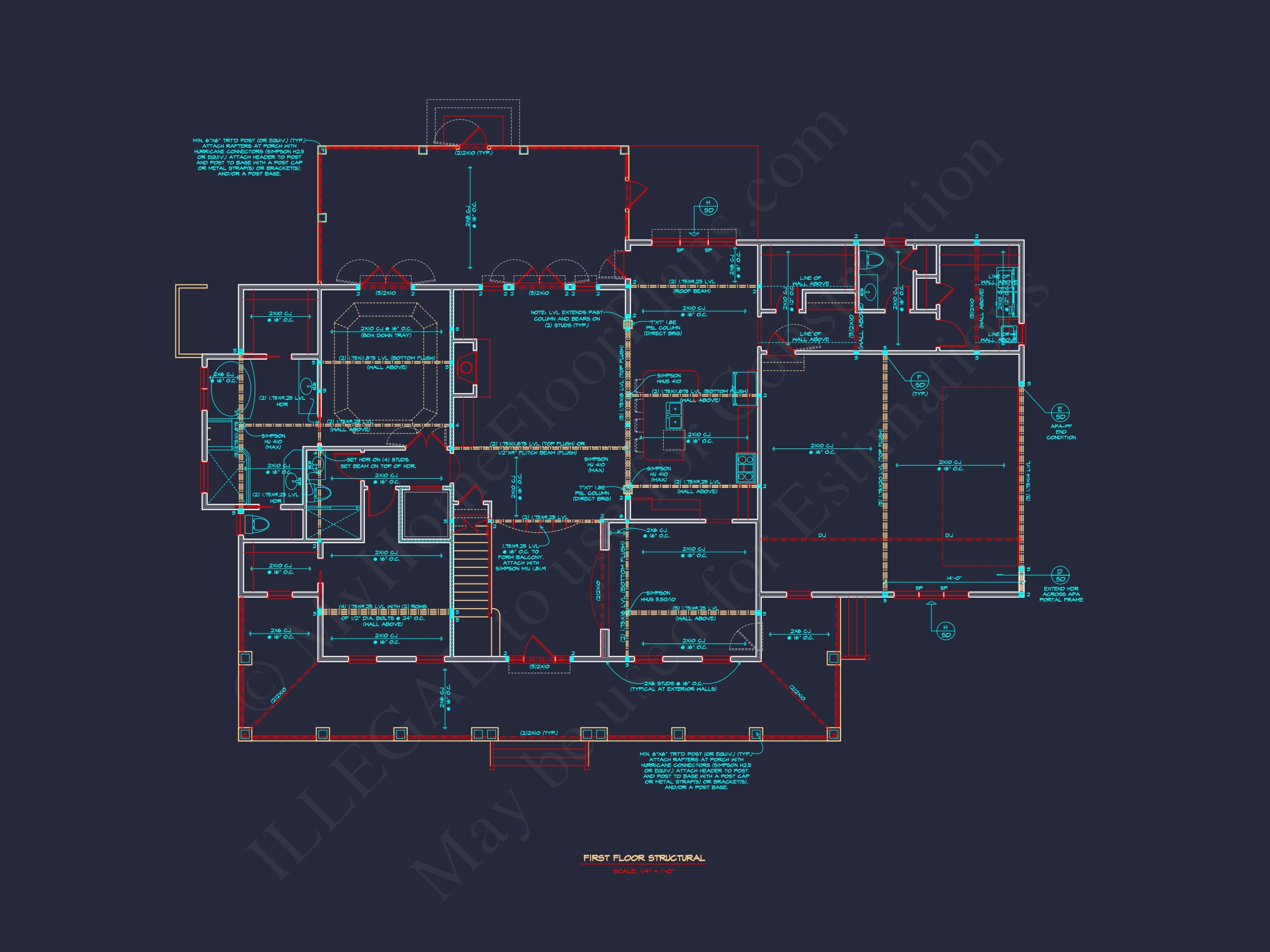 Beautiful 2-Story House Plan with Craftsman Blueprint